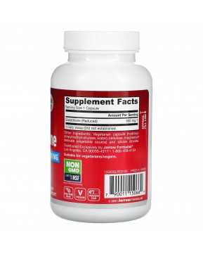 Jarrow Formulas, глутатион восстановленный, 500 мг, 120 вегетарианских капсул